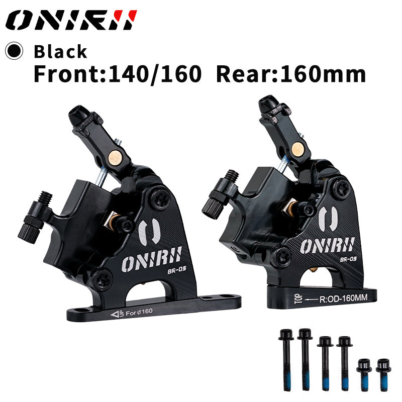 ONIRII BR-05 Mechanical Wire Pull Hydraulic Disc Brake Calipers Flat Mount Oil Disc Brake for Road Bike Gravel Bicycle New