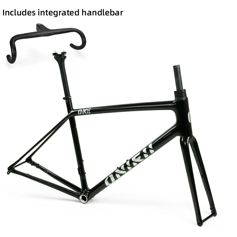 ONIRII Ultralight Carbon Climbing Frame Full Internal Cable Layout with Carbon Integrated Handlebar and Fork 700C for Road Bike