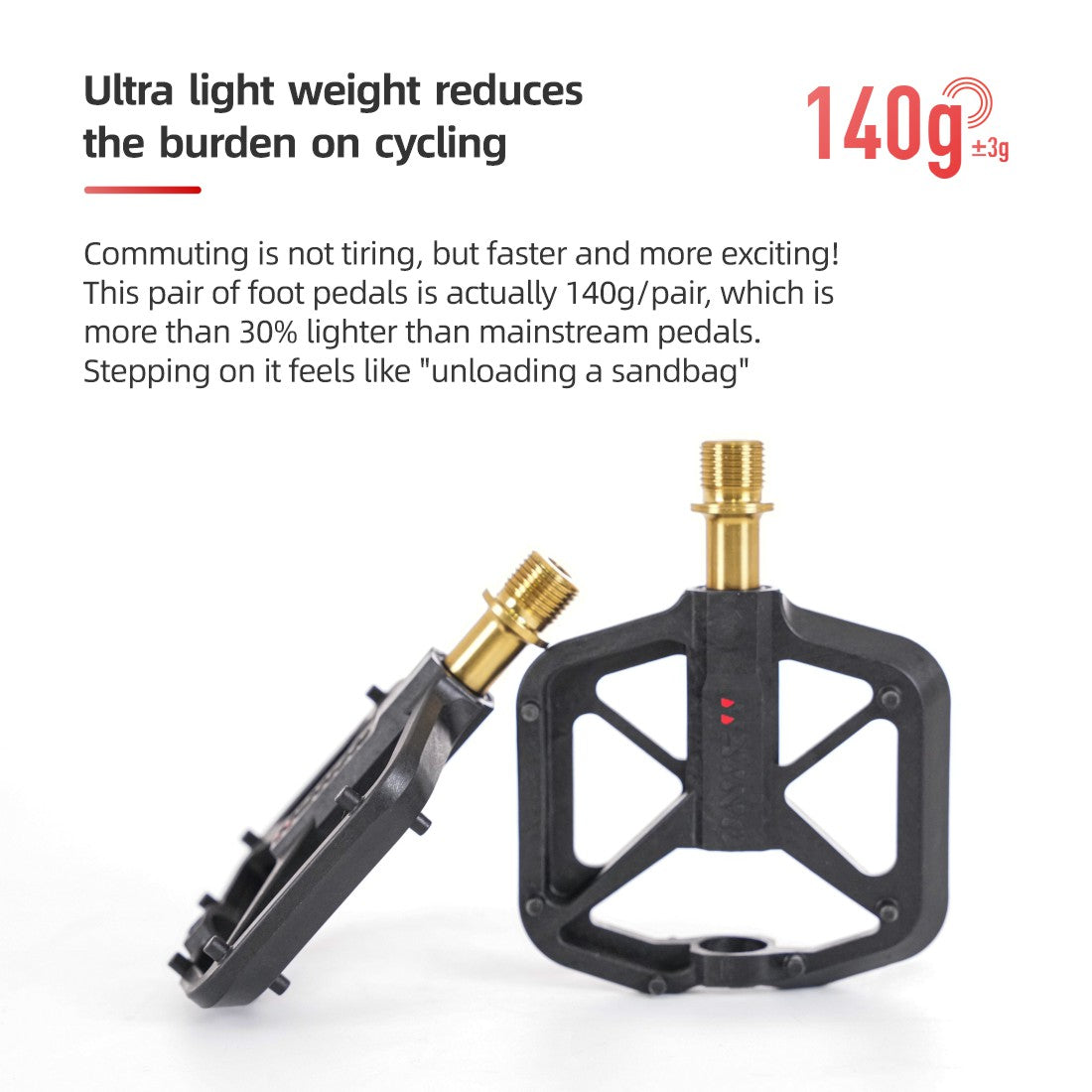 2025 New ONIRII PD-C Injection Carbon Fiber Flat Bike Pedals Ultralight Rolling Pin Titanium Axle for Road Mountain Bikes