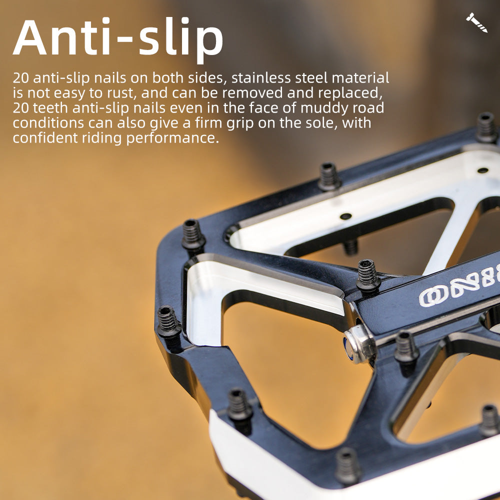 ONIRII PD-05 Ultralight Bike Pedal 3 Bearing Aluminum CNC Forged with Anti-slip Screws Titanium Axle for AM DH XC Mountain Bicycle