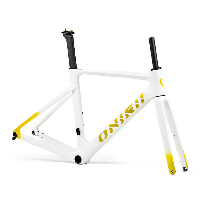 ONIRII AERO Road Bike Frame Carbon with Front Fork, Headset, Seat Post, Tail Hook,Thru Axle Parts 12x100mm 12x142mm for Cycling Race