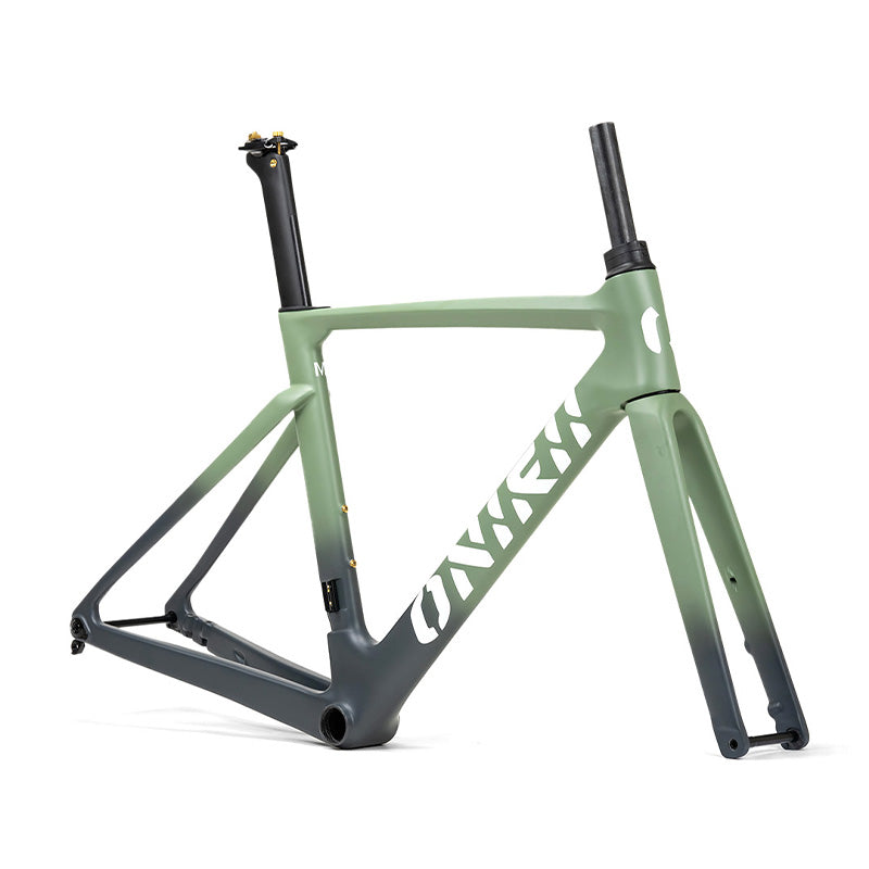 ONIRII AERO Road Bike Frame Carbon with Front Fork, Headset, Seat Post, Tail Hook,Thru Axle Parts 12x100mm 12x142mm for Cycling Race