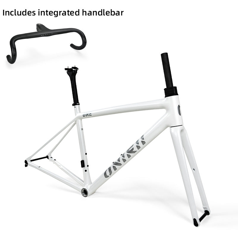 ONIRII Ultralight Carbon Climbing Frame Full Internal Cable Layout with Carbon Integrated Handlebar and Fork 700C for Road Bike