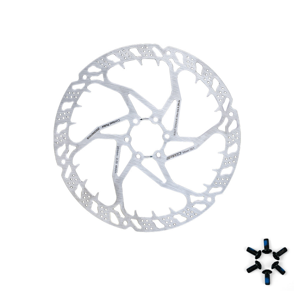 IIIPRO 203MM Bike Rotor 6 Bolts Brake Disc Floating Rotor with Screws for HD, AM, E-bike,Electric Gravel ,Street Climbing Bikes New