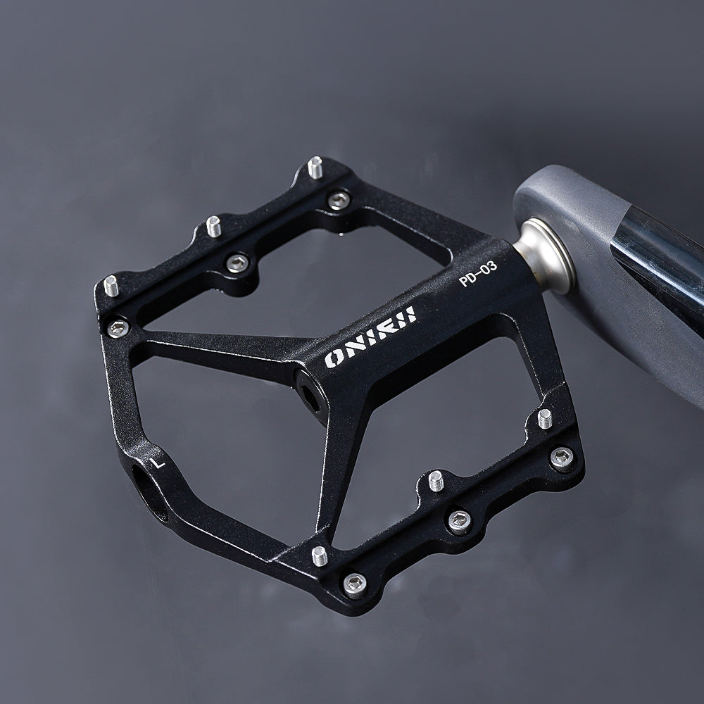 ONIRII PD-03 MTB Flat Pedal with Fitting Tool Anti-slip Nails Aluminum Bearing for XC Mountain/ Folding/Road /Fixed Gear Bike NEW