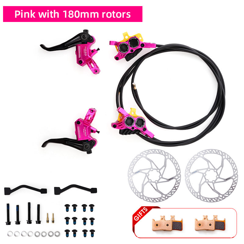 2025 ONIRII IIIPRO R2X4 MTB Hydraulic Disc Brake 4 Piston Internal Cable Quick Release MTB Caliper for MTB, Climbing, AM,XC NEW