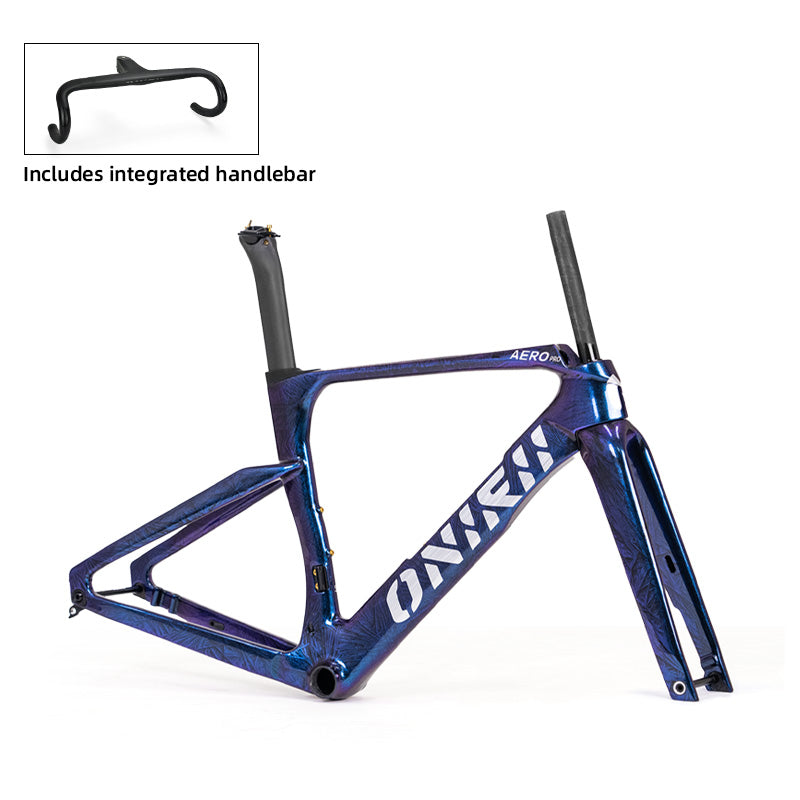 ONIRII Aerodynamic Carbon Bike Frame with Integrated Handlebar Thru Axle, Front Fork, Headset, Seat Post for Road Bicycle NEW