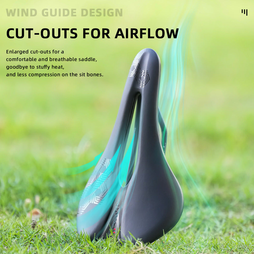 ONIRII VS II Steel Rail Carbon Fiber Vacuum Leather Saddle High Rebound Comfortable durable Cycling Seat for Road MTB Bicycle