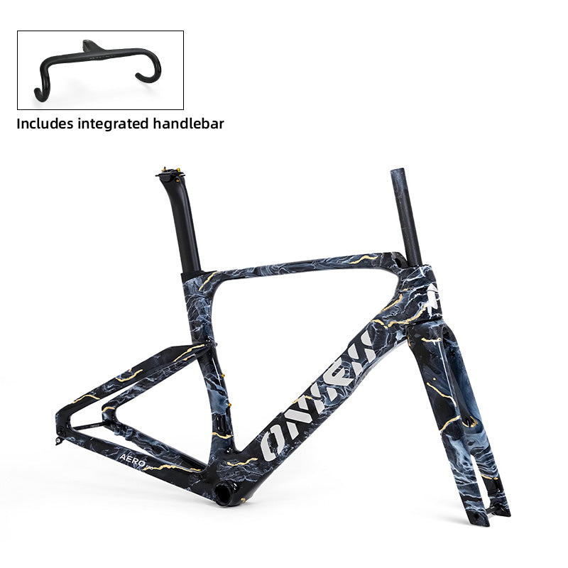 ONIRII Aerodynamic Carbon Bike Frame with Integrated Handlebar Thru Axle, Front Fork, Headset, Seat Post for Road Bicycle NEW