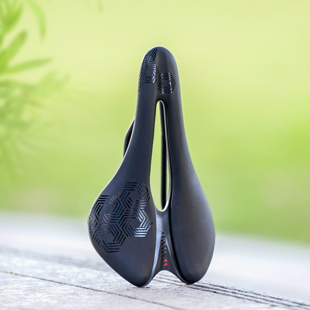 ONIRII VS II Steel Rail Carbon Fiber Vacuum Leather Saddle High Rebound Comfortable durable Cycling Seat for Road MTB Bicycle