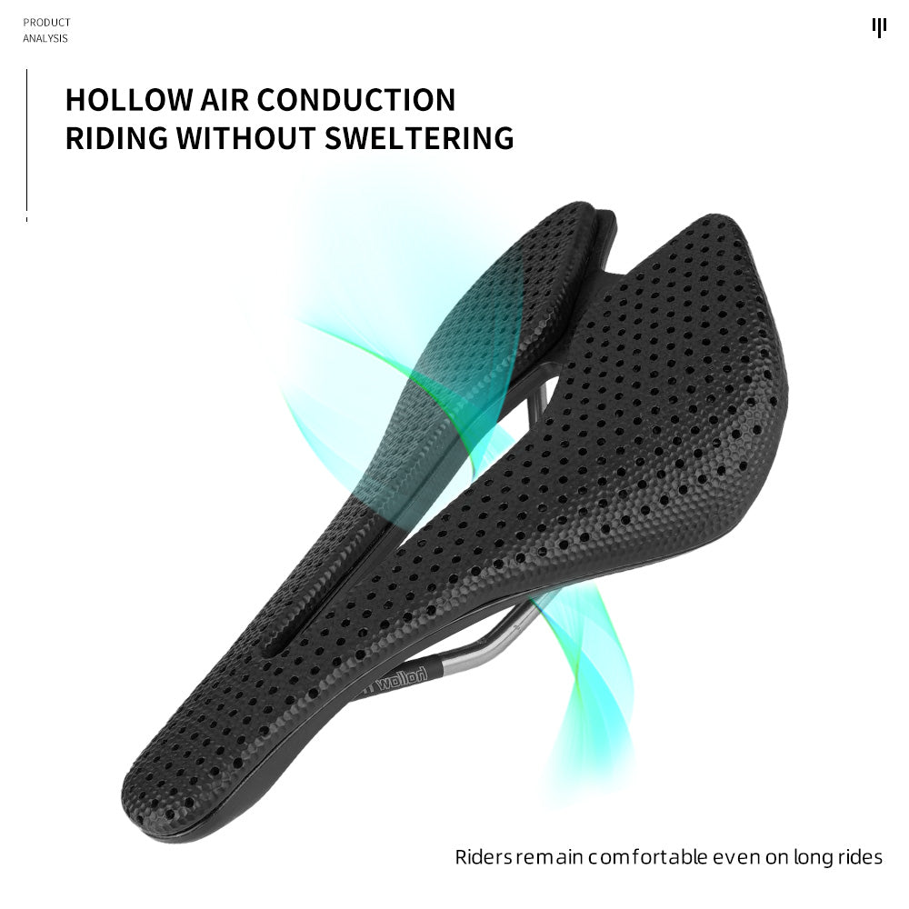ONIRII Titanium Alloy 3D-Printed Saddle Lightweight, Durable, Hollow Cycling Saddle for Road and Mountain Bikes