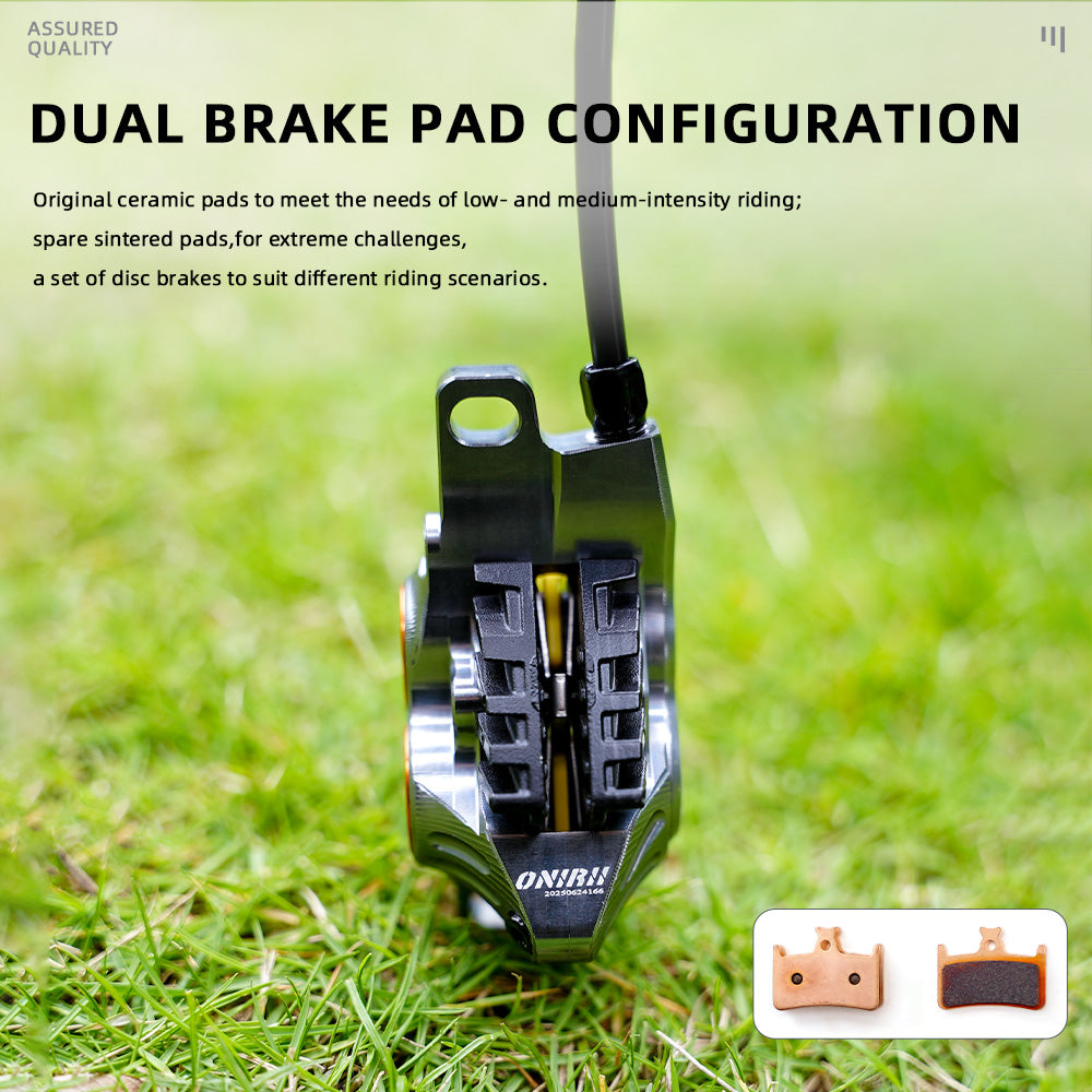 2025 ONIRII IIIPRO R2X4 MTB Hydraulic Disc Brake 4 Piston Internal Cable Quick Release MTB Caliper for MTB, Climbing, AM,XC NEW