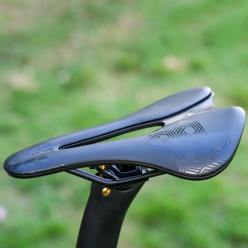ONIRII VS II Steel Rail Carbon Fiber Vacuum Leather Saddle High Rebound Comfortable durable Cycling Seat for Road MTB Bicycle