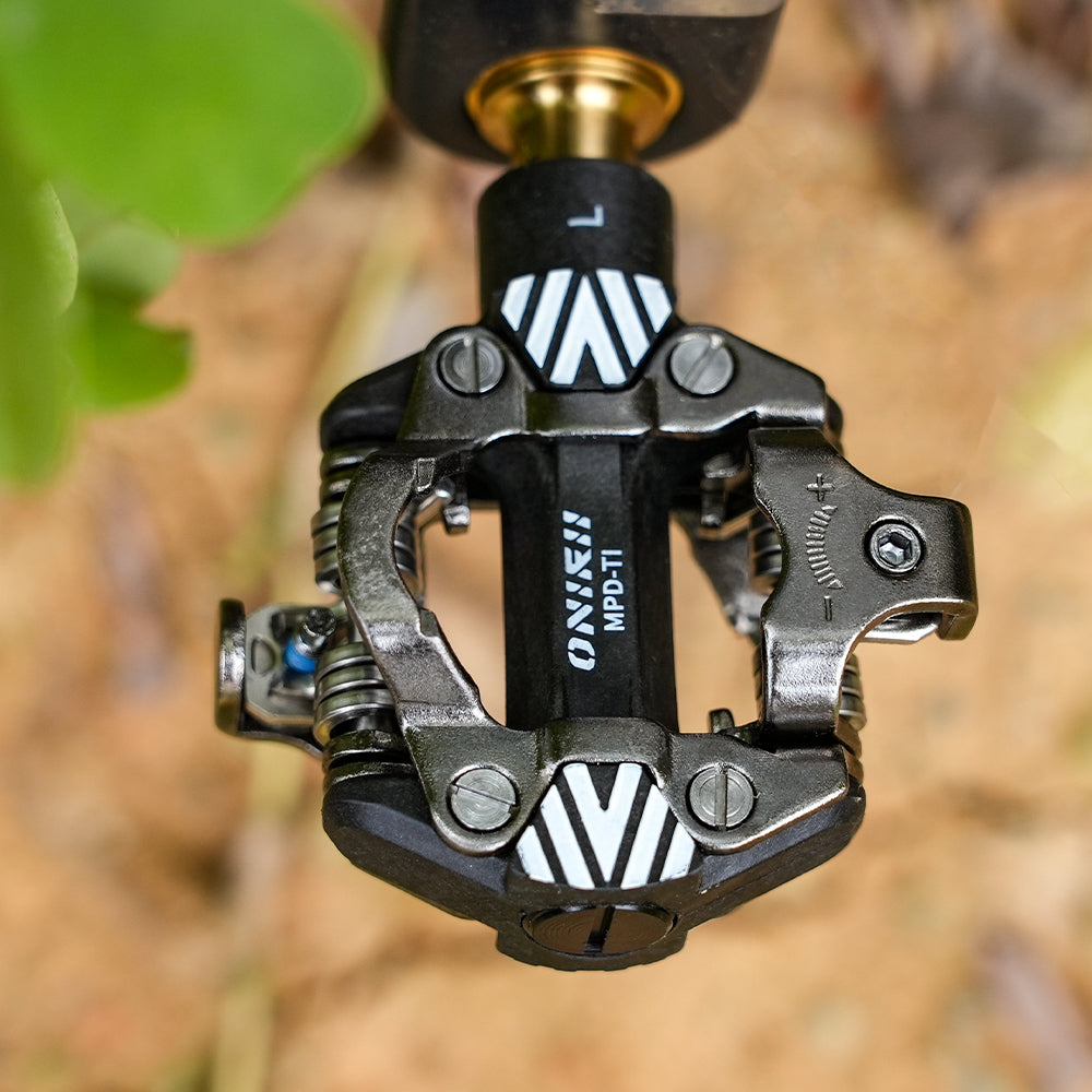 ONIRII M13-TI Titanium-Axle MTB Self-locking Pedal Injection-Molded Carbon SPD/SPD-SL for Mountain. Folding, Gravel Bike, BMX