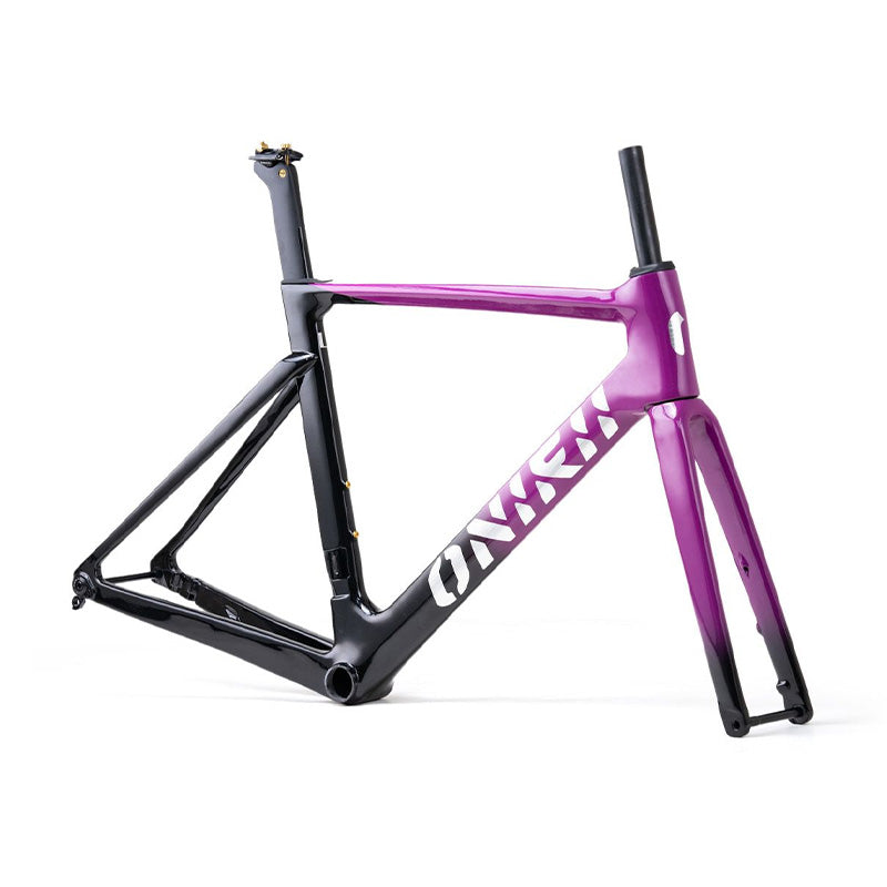 ONIRII AERO Road Bike Frame Carbon with Front Fork, Headset, Seat Post, Tail Hook,Thru Axle Parts 12x100mm 12x142mm for Cycling Race