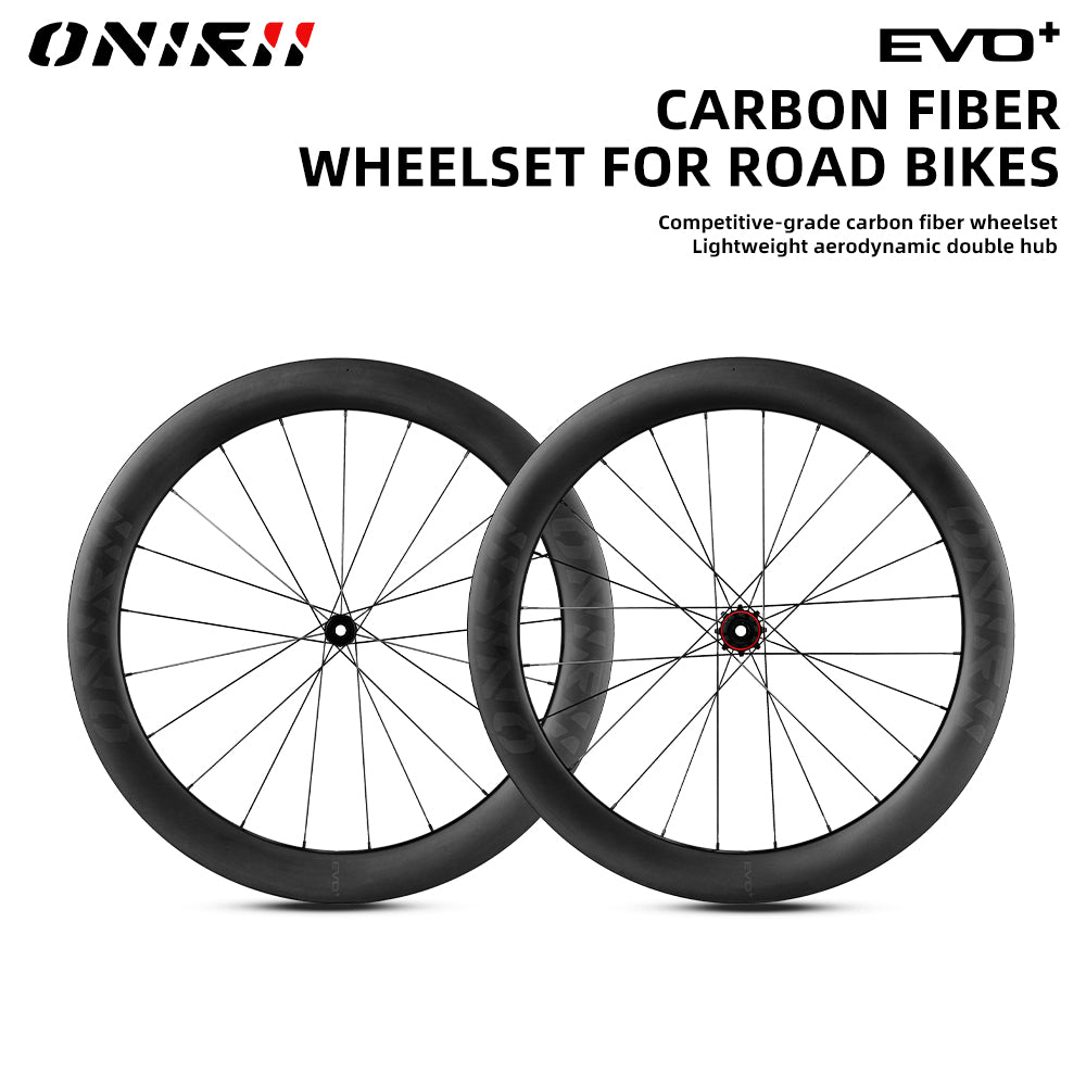 ONIRII DWC EVO+ Carbon Road Wheels F21 R24 Holes HG XDR Hub Competition-grade Tubeless-ready Ultra-light wheels for Road Bikes