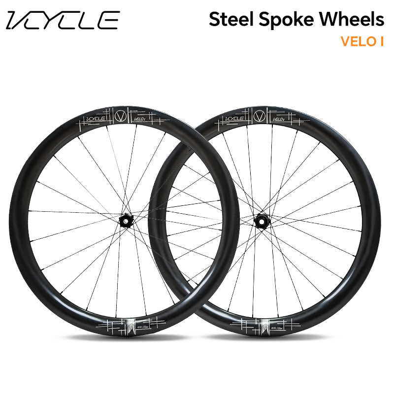VCYCLE VELO I Ultra-Lightweight Carbon Fiber Vacuum Wheels with 50mm Rim Height, HG Hub, and Wide Open-Spoke Road Carbon Wheels