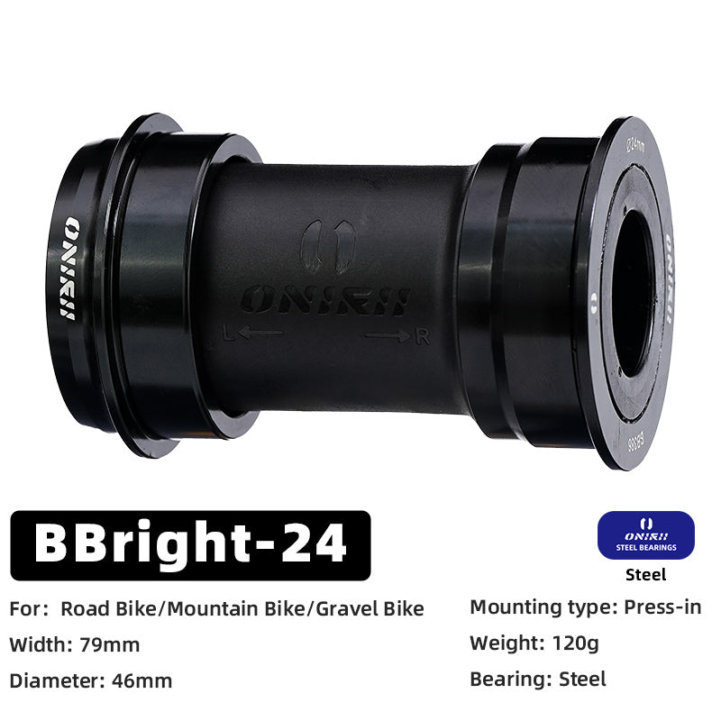 ONIRII 24mm Ceramic Bike Bottom Bracket BSA 86-92 BB30 T47 Threaded Press-in Lock Steel Bearing BB for MTB Road Bicycle Part NEW