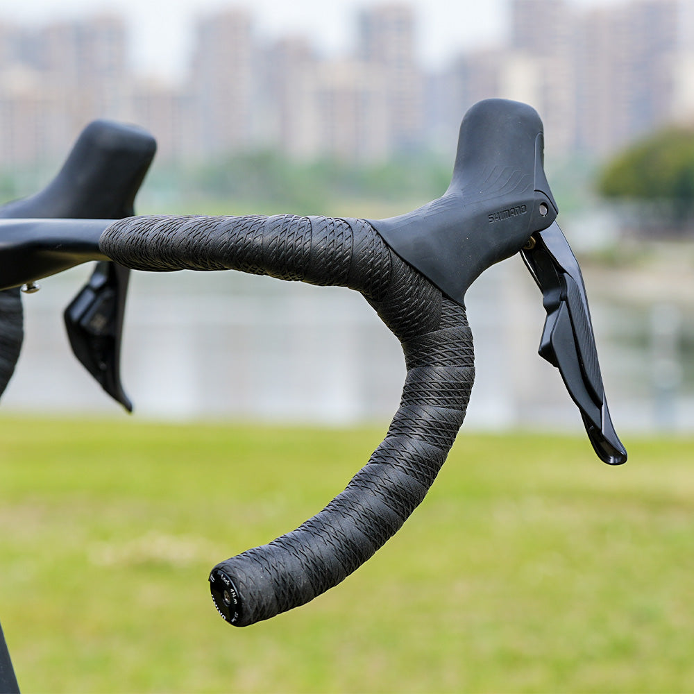 ONIRII Bike Handlebar Tape 2 Pcs with End Plug Silicone Bar Tape Shock Absorption Anti-slip Durable Cycling Wrap for Road Bike NEW