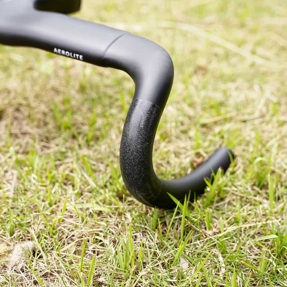ONIRII Ultra-Light Carbon Fiber Aerodynamic Integrated Handlebars T800 with Internal Cable Routing and Non-Slip Grip—Suitable for Road Racing Bicycles
