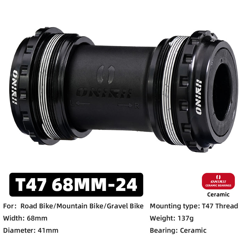 ONIRII 24mm Ceramic Bike Bottom Bracket BSA 86-92 BB30 T47 Threaded Press-in Lock Steel Bearing BB for MTB Road Bicycle Part NEW