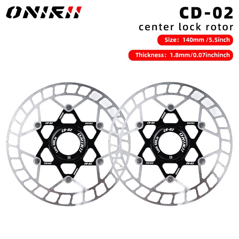 ONIRII Bike Rotor 160/140mm Centerlock Disc Brake Rotor Heat Dissipation for Road , MTB XC / Folding / Touring Bicycle NEW