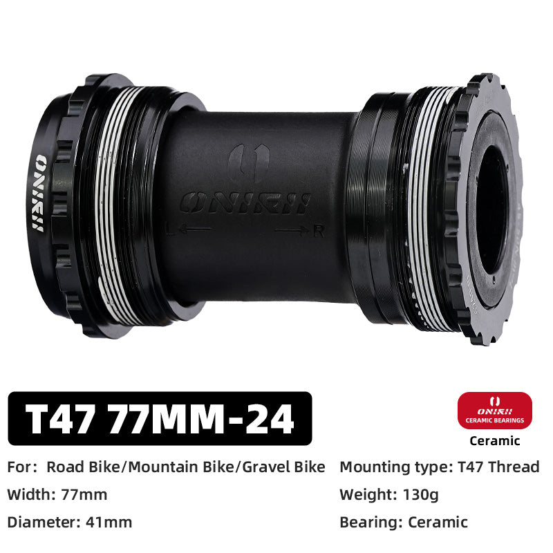 ONIRII 24mm Ceramic Bike Bottom Bracket BSA 86-92 BB30 T47 Threaded Press-in Lock Steel Bearing BB for MTB Road Bicycle Part NEW