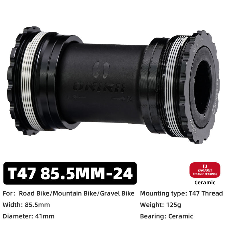ONIRII 24mm Ceramic Bike Bottom Bracket BSA 86-92 BB30 T47 Threaded Press-in Lock Steel Bearing BB for MTB Road Bicycle Part NEW