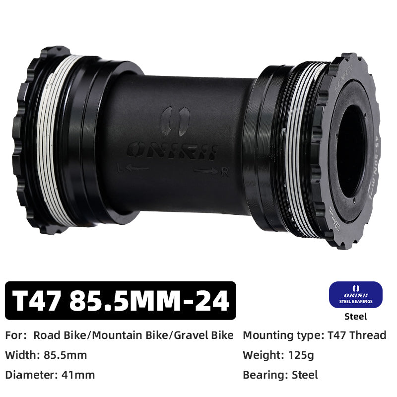 ONIRII 24mm Ceramic Bike Bottom Bracket BSA 86-92 BB30 T47 Threaded Press-in Lock Steel Bearing BB for MTB Road Bicycle Part NEW