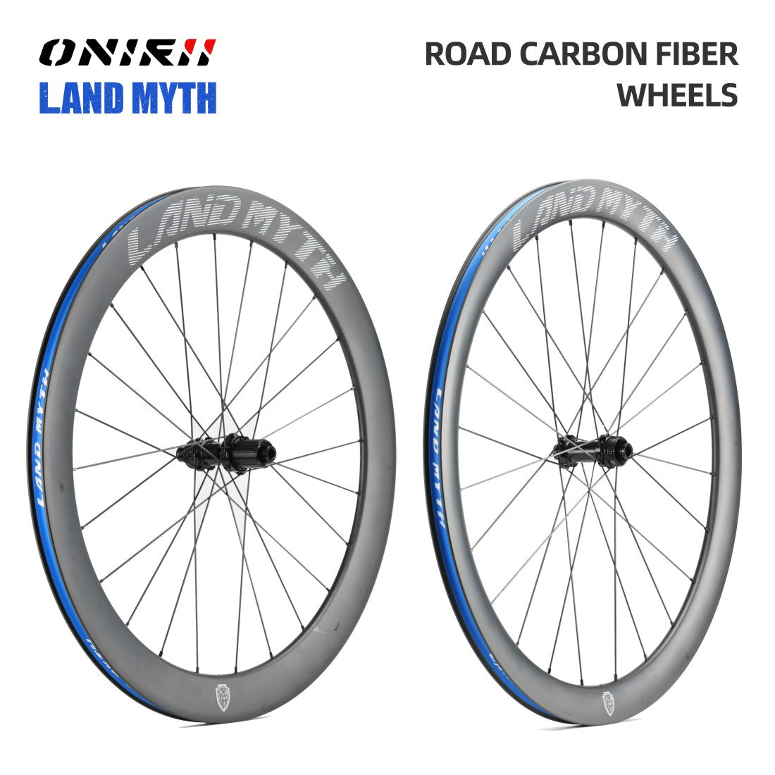 ONIRII Road Carbon Wheels Disc Brake Front /Rear 24 Holes Ultra Light High Frame 45/55 Fiber Wheelset HG for Road Bicycle