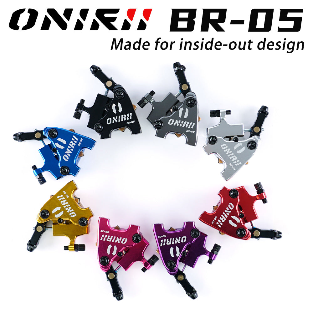 ONIRII BR-05 Mechanical Wire Pull Hydraulic Disc Brake Calipers Flat Mount Oil Disc Brake for Road Bike Gravel Bicycle New