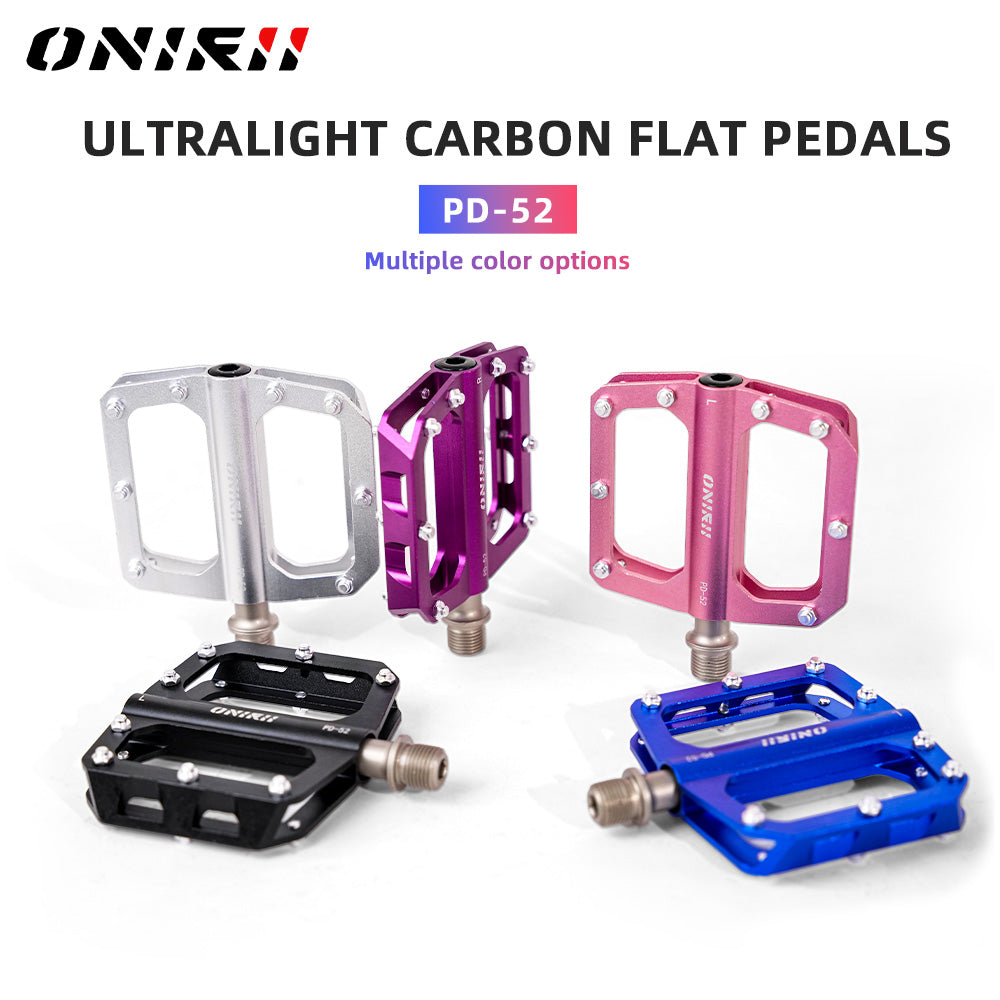2025 New ONIRII PD-52 Ultralight Aluminum Alloy Flat Pedals CNC 3 Bearing Non-Slip Bike Pedal for Road Mountain Folding Bicycle