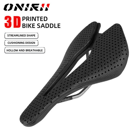 ONIRII Titanium Alloy 3D-Printed Saddle Lightweight, Durable, Hollow Cycling Saddle for Road and Mountain Bikes