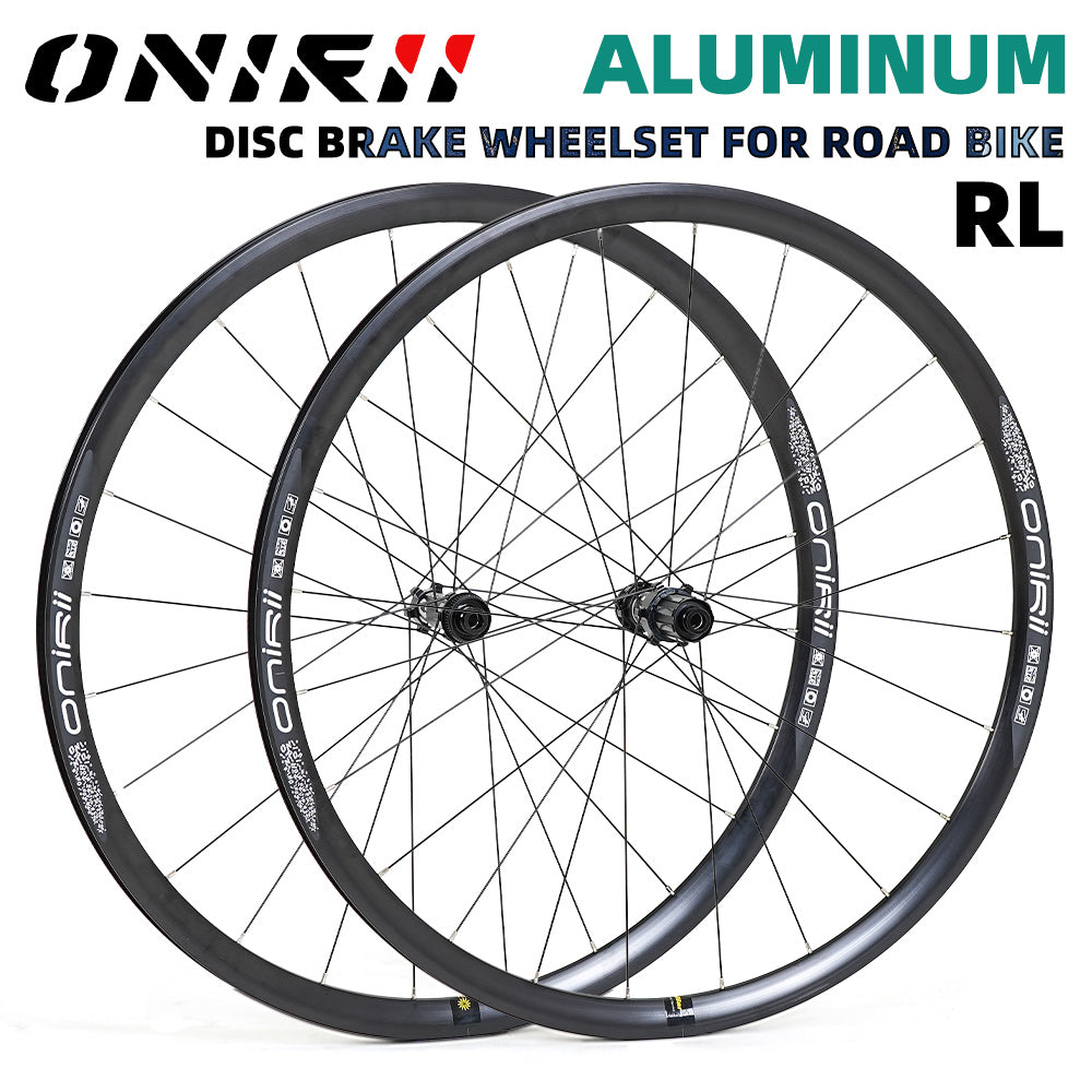 ONIRII RL Centerlock Disc Brake Bike Wheels 700C Aluminum Wheelset 12x100mm 12x142mm 24H F 24H R Support HG Cassette Body for Road Bicycle