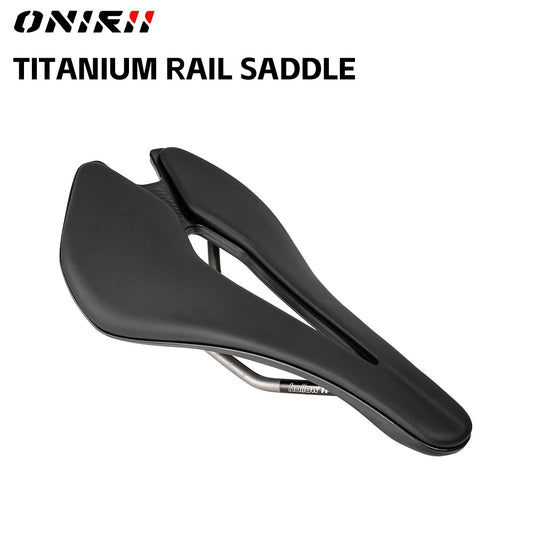 ONIRII Bicycle Saddle 142mm for MTB Road Bike 3D Printed Titanium Carbon Fiber Steel Hollow Comfortable Breathable Cycling Seat