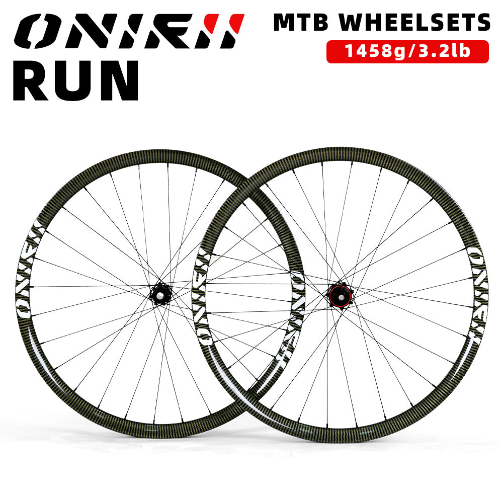 ONIRII RUN MTB Carbon Wheels 29'' Disc Brake XC Wheel Front/Rear 28H 100*142mm 110*148mm for XD MS HG Hub for Mountain Bikes