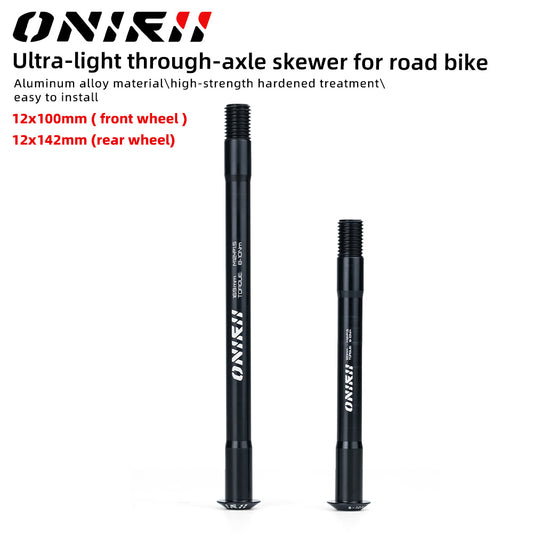 ONIRII Thru Axle 12mm for Road Bike Shaft Front/Rear Hub Skewers Front Fork Shaft Skewers12x142mm 12x100mm Wheel Axis Hub Shaft NEW