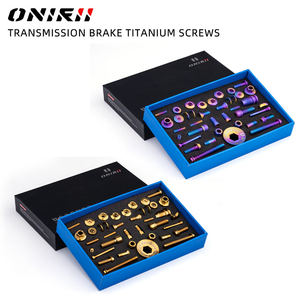ONIRII Road Bike Shifter Groupset Titanium Bolts Brake Lever Cranks Front /Rear Derailleur Fixing Screw T25 8mm for SHIMANO 12S Transmission