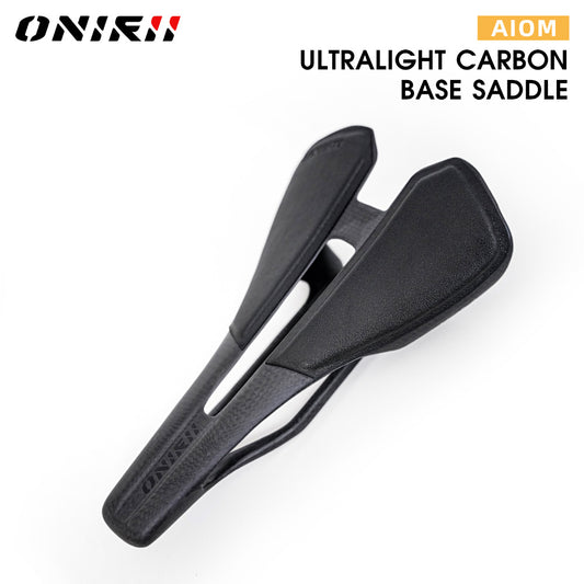 2025 ONIRII AIOM 95g Ultralight Integrated Carbon Base Saddle Carbon Ultra Thin Shock Absorbing Cycling Seat for Road Bicycle