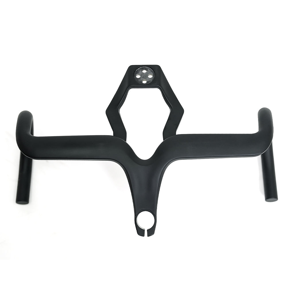 ONIRII HB 02 Universal Integrated Rised Handlebar Carbon Bars Fit 28.6 mm Head Tube with Stopwatch Holder Spacer for Road Bike