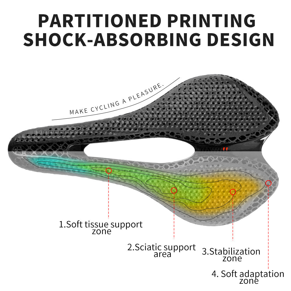 ONIRII  ONE Carbon Bike Saddle 3D Printed Cushion Riding Seat Shockproof Lightweight for MTB/ Road / Gravel / TT /Folding Bicycle NEW