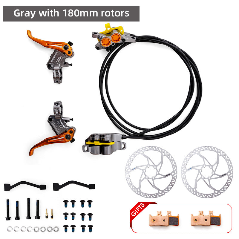 2025 ONIRII IIIPRO R2X4 MTB Hydraulic Disc Brake 4 Piston Internal Cable Quick Release MTB Caliper for MTB, Climbing, AM,XC NEW