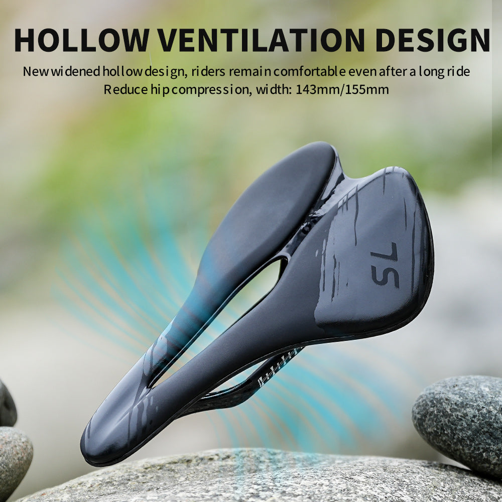 ONIRII SL Carbon Base Saddle W 143/155mm L 250mm 7x9mm Rail Riding Seat 120g Light Cushion for MTB/ Road /Gravel /Folding Bike