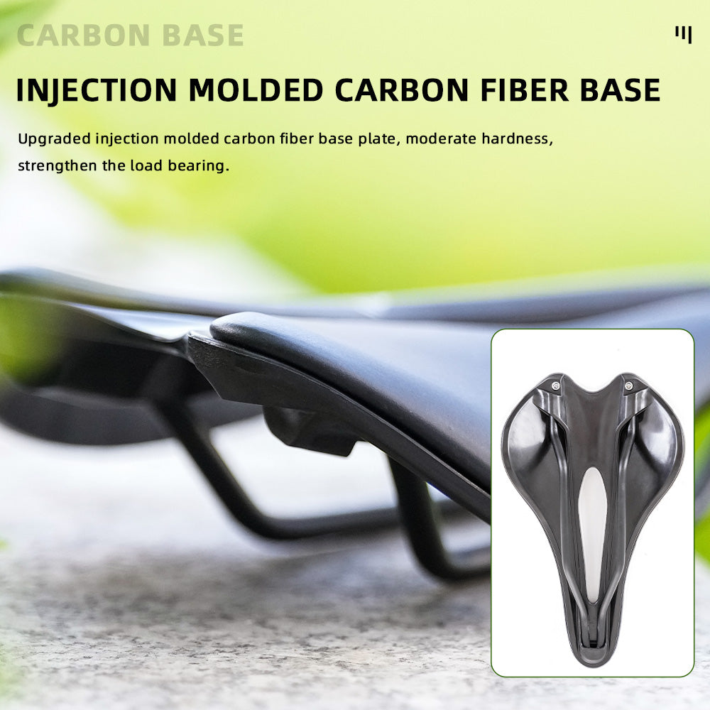 ONIRII VS II Steel Rail Carbon Fiber Vacuum Leather Saddle High Rebound Comfortable durable Cycling Seat for Road MTB Bicycle