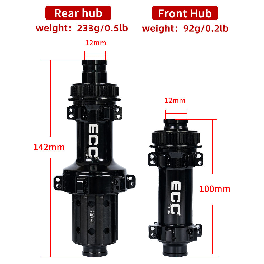 ONIRII ECC TR007 Bike Hub Centerlock Front 24H Rear 24H 12x100mm 12x142mm 150T for HG XDR Cassette Body  Aluminum for Road Bike NEW
