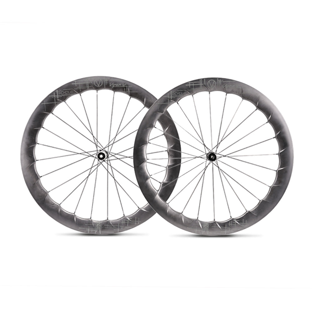 VCYCLE VIPER IV Wave Carbon Wheels Road Bike 700C Ultra-light Wheel Tubeless Ready 58mm Rim 24 Holes HG for Cycling Road Bicycle