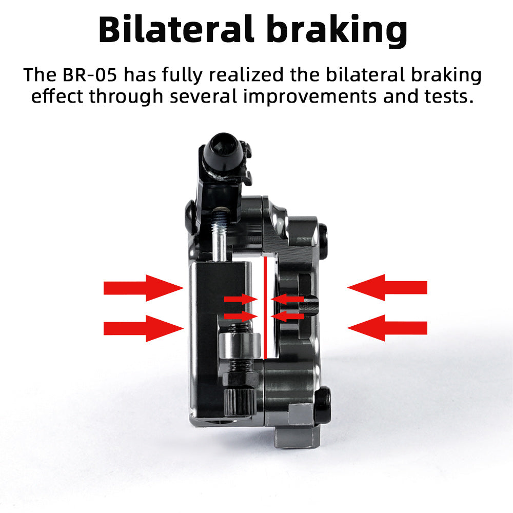 ONIRII BR-05 Mechanical Wire Pull Hydraulic Disc Brake Calipers Flat Mount Oil Disc Brake for Road Bike Gravel Bicycle New