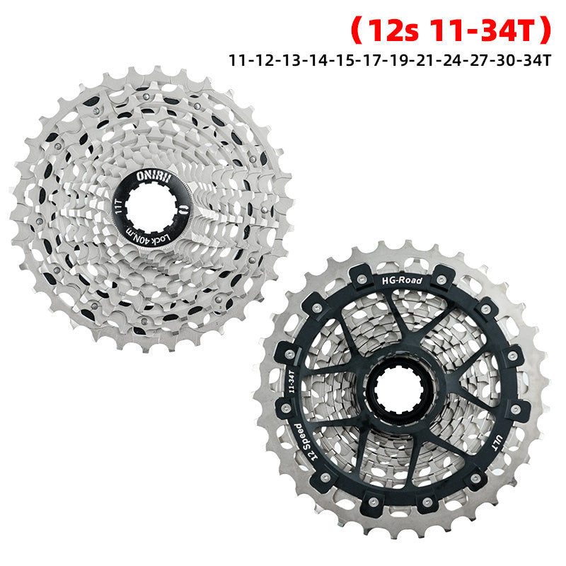 ONIRII CNC Road Bike Cassette 12 Speed 11-32T 11S-34T Ultralight Hollow HG Freewheel 12V Plated Gold Silver Rainbow Sprocket NEW