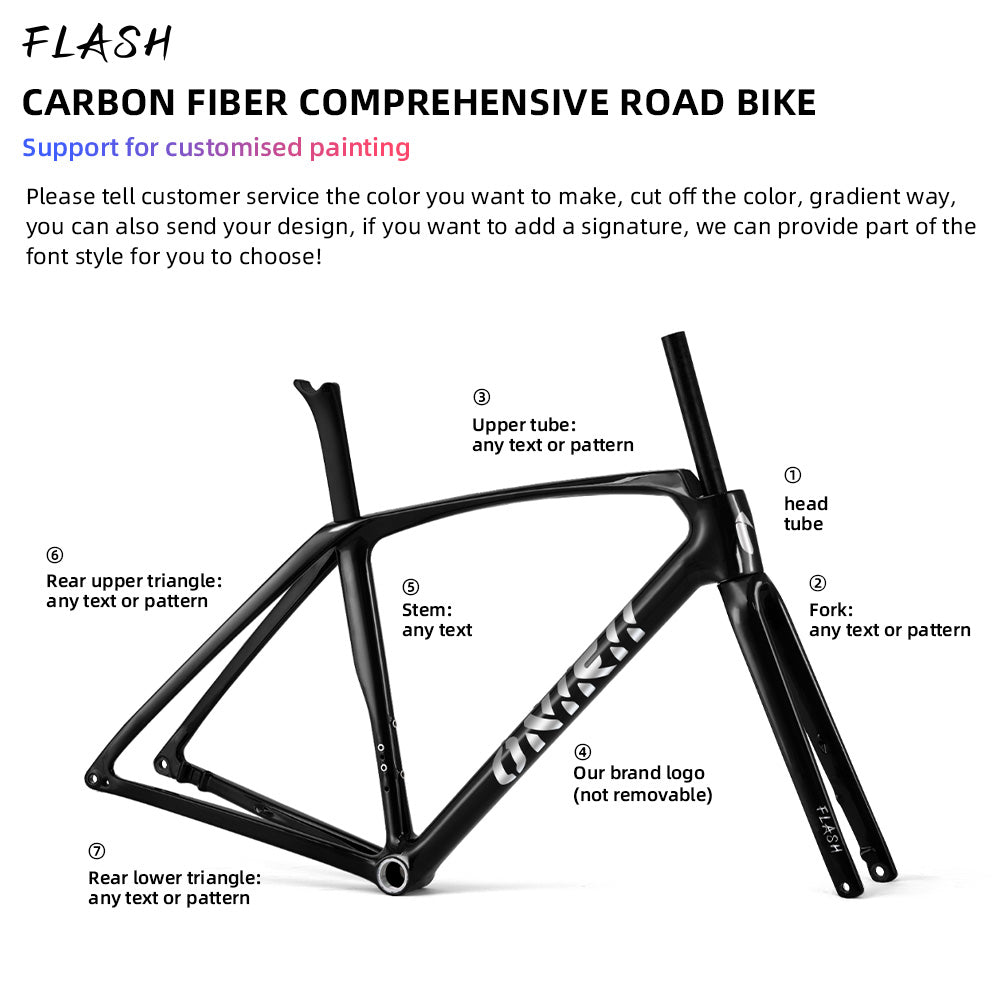 ONIRII FLASH Carbon Comprehensive Road Bike with Electronic Groupset 8170 7170 Di2 Handlebar Hydraulic Brake Hidden Cable Frame