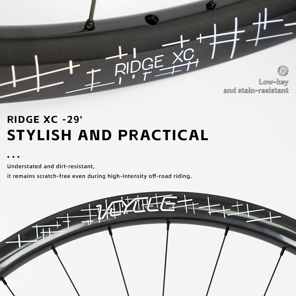 VCYCLE RIDGE XC 29" inch MTB Carbon Fiber Wheels 15-110mm 12-148mm F/R 28-hole MS HG XD Freehub for XC Racing Mountain Bikes NEW